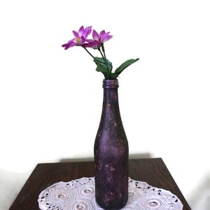Altered Bottle-Textured bottle-Mixed Media-Bottle Art