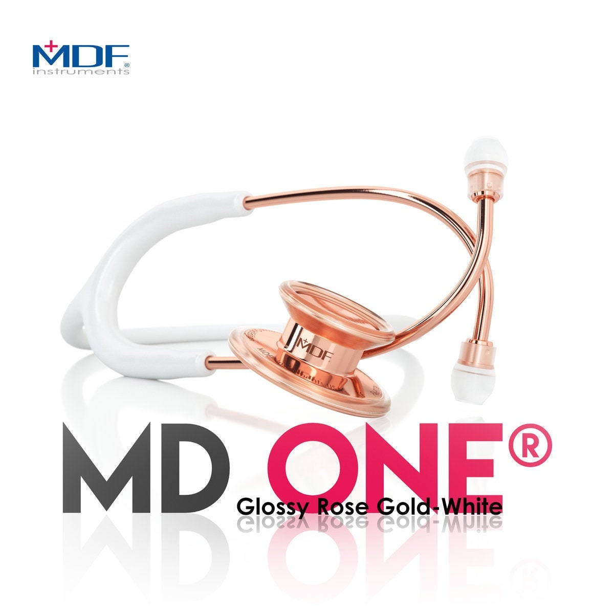 MDF Instruments® Stethoscope MD One® Stainless Steel Rose Gold and