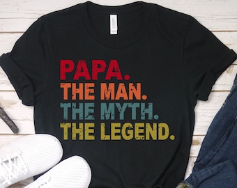 Papa svg | The Man The Myth The Legend svg | Papa | Distressed | Vintage T shirt svg | Instant Download