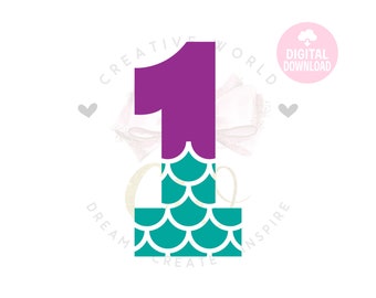 Download Mermaid Number Svg Etsy