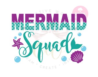 Download Mermaid Birthday Svg Etsy