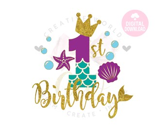 Free Free 267 Happy Birthday Mermaid Svg SVG PNG EPS DXF File