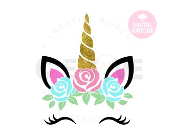 Download Rose Unicorn Svg Etsy PSD Mockup Templates