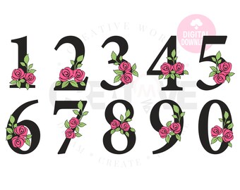 Download Floral Numbers Svg Lavender Floral Number Flower Numbers Vector 0 To 9 Numbers Flourish Numbers Embellishments Craft Supplies Tools Kientructhanhdat Com