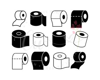 Toilet Roll Svg Etsy