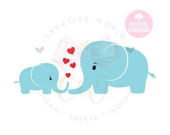 Download Mommy Elephant Svg Etsy