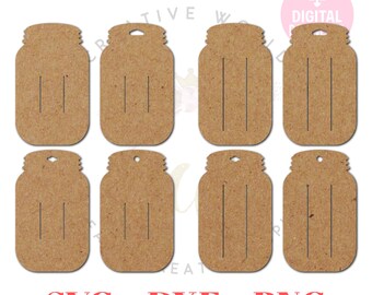 8 Templates ~ Manson Jar Hair Bow Display Template | Hair Bow Display Card SVG | Hair Bow Display Card | BDC007