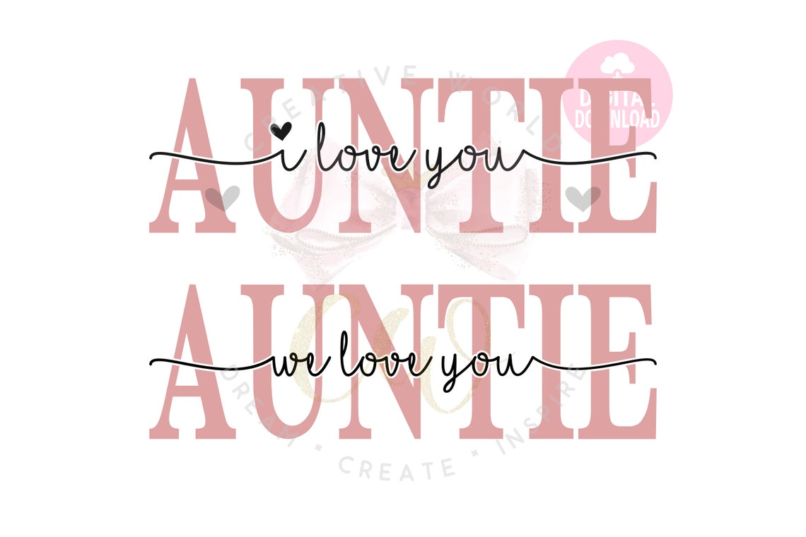 Tante ich liebe dich svg Tante Wir lieben dich svg Mutter Etsy.de