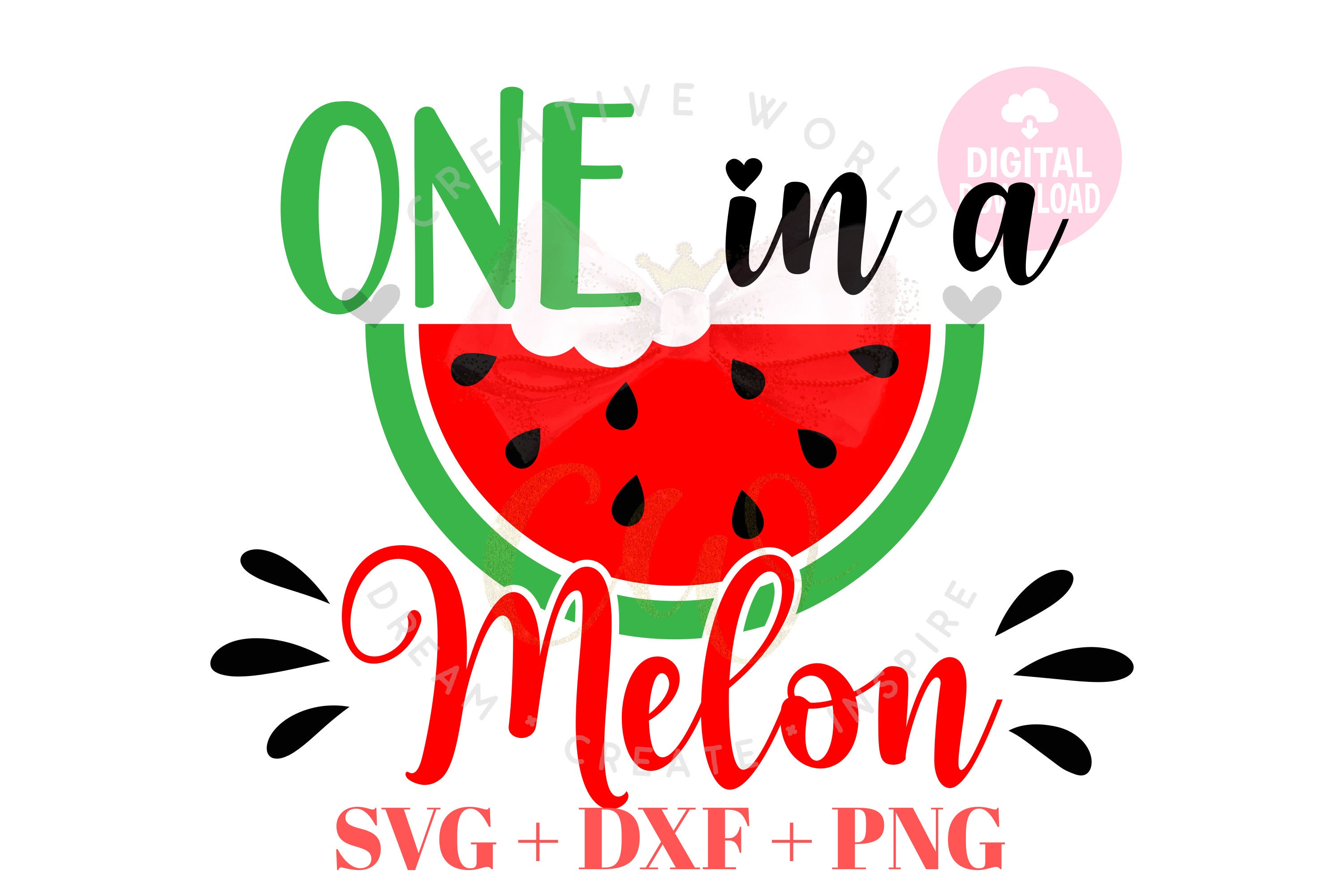 One Melon Svg Watermelon Svg Summer Svg Watermelon Etsy Australia