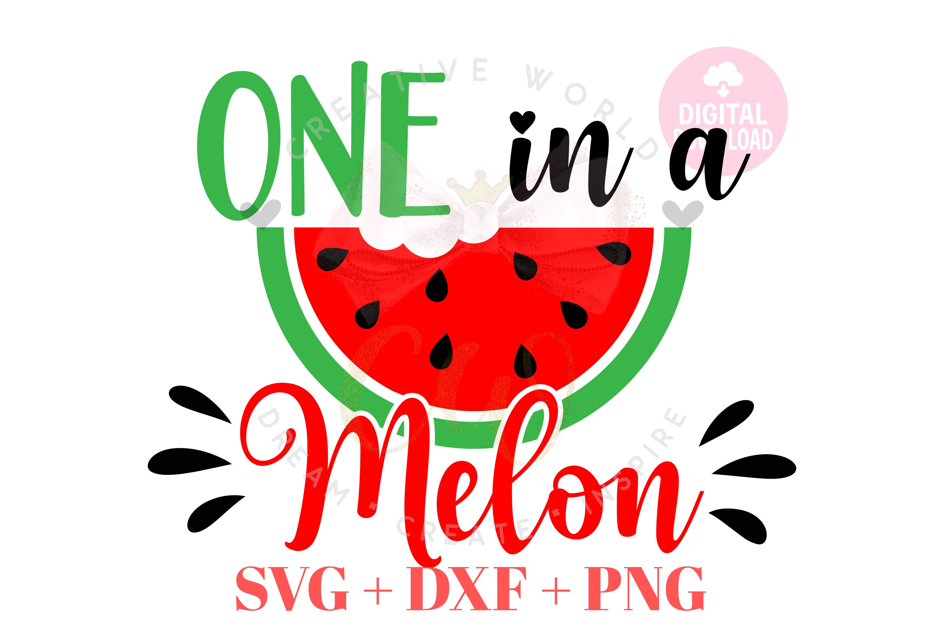 One Melon Svg Watermelon Svg Summer Svg Watermelon Etsy Australia