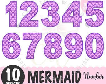 Pacchetto SVG sirena di compleanno / Pacchetto sirena compleanno numero 0-9 svg / sirena SVG / sirena compleanno SVG / sirena / compleanno svg