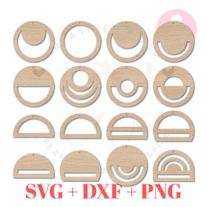 Macrame Earrings svg | Earring | Leather Earrings svg | Earring Template | hole | no hole | Laser Cut Files | Instant Download | ET010