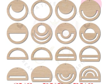 Macrame Earrings svg | Earring | Leather Earrings svg | Earring Template | hole | no hole | Laser Cut Files | Instant Download | ET010