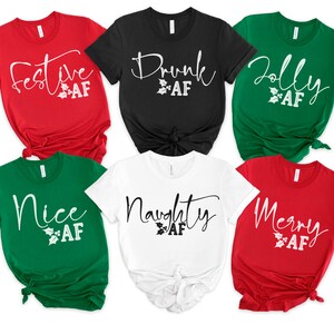 Bundle of 6 Christmas AF svg | Christmas AF svg | Jolly af svg | Nice af svg | Festive af svg | Naughty af svg | Merry af | Instant Download