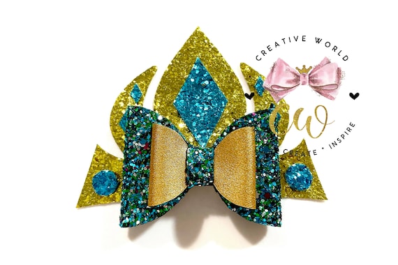 Princess Crown Hair Bow Digital Template Crown Bow Template - Etsy