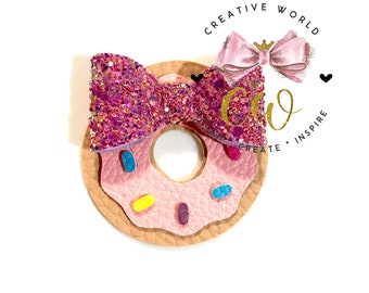 Plantilla digital Cutie Donut Hair Clip / Plantilla Cutie Donut Hair Clip / Hair Clip SVG / PDF / DXF / Descarga instantánea / CWC104