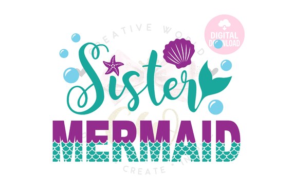 Download Sister Mermaid Svg Sister Mermaid Mermaid Svg Mermaid Etsy