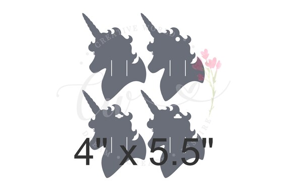 Download Free 4 Templates Unicorn Hair Bow Display Template Hair Bow Etsy SVG Cut Files