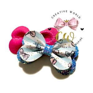 Lovie Pinch Bow Digital Template | Pinch Bow Template | Hair Bow SVG | PDF | DXF ( 3 Sizes ) CWC058