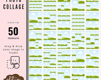 50 Canva Templates for 5 x 7 Photo Collage | Customizable Designs for Memories & Photos | 5 x 7 inch Photo Collage | TP005