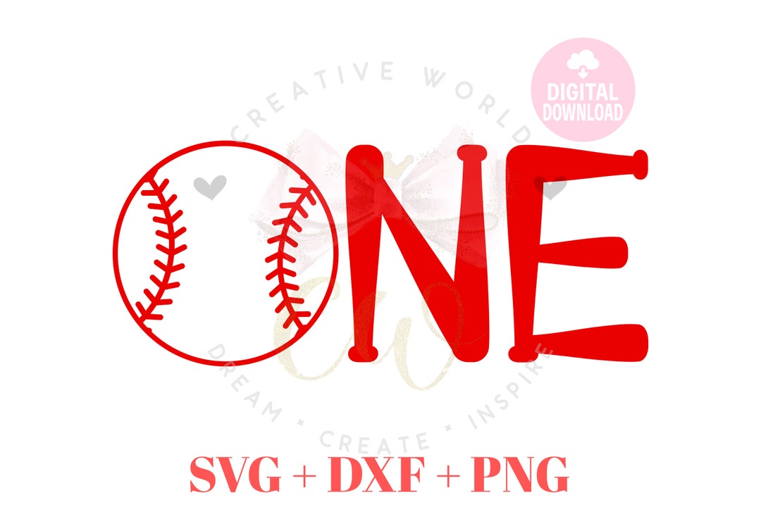 Baseball One Birthday Svg Baseball One Svg Baseball One Etsy