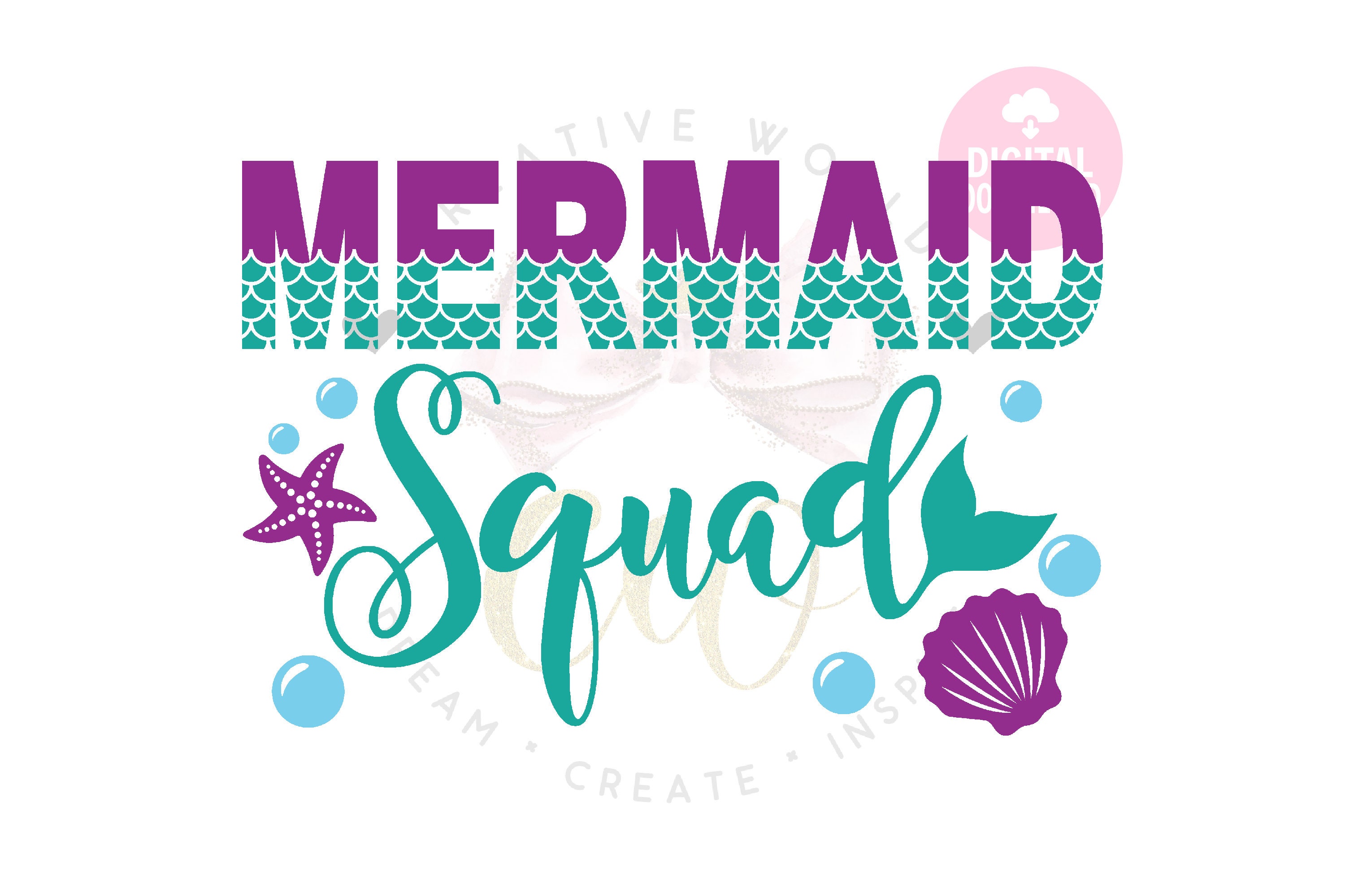 Download Mermaid Squad Svg Mermaid Squad Mermaid Svg Mermaid Etsy