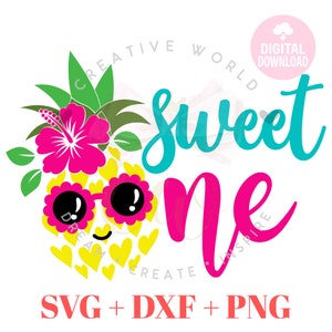 Sweet Pineapple One Birthday svg | One svg | Pineapple One | 1st Birthday | Cute birthday svg | Cake Topper svg | Instant Download