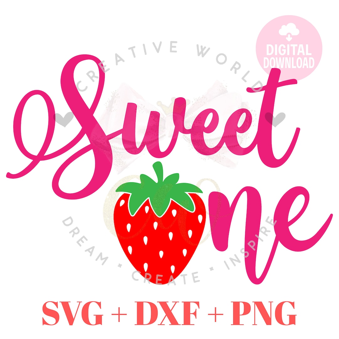 Sweet Strawberry One Birthday Svg One Svg One 1st Birthday Strawberry