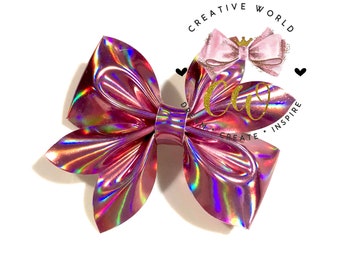New Classic Pinch Hair Bow Digital Template | Hair Bow Template | Hair Bow SVG | PDF | DXF | Instant Download | CWC096