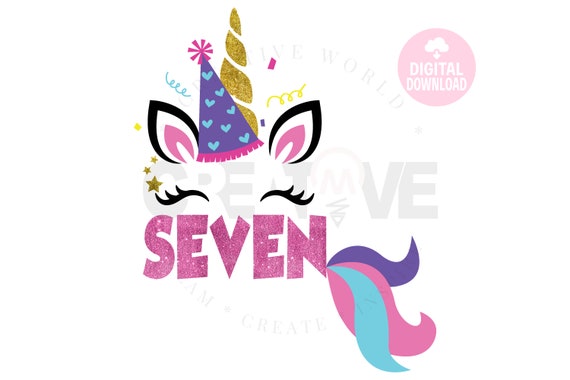 Download Art Collectibles Clip Art 7th Birthday Svg Unicorn Birthday Girl Svg 7th Birthday Unicorn Svg Seven Svg Unicorn Seven Svg Birthday Girl Unicorn Svg Unicorn Svg