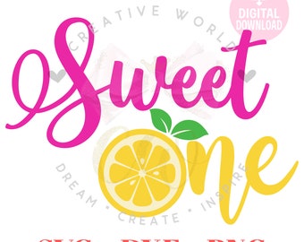 Sweet Lemon One Birthday svg | Lemon One svg | Lemon One | 1st Birthday | Cake Topper svg | Lemon 1st Birthday svg | Instant Download