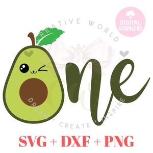 Avocado First Birthday svg | First Birthday svg | Avocado One svg  | Cake Topper svg | Instant Download