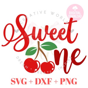 Sweet Cherry One Birthday svg | Cherry One svg | Cherry One | 1st Birthday | Cake Topper svg | Cherry 1st Birthday svg | Instant Download