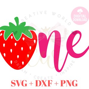 Strawberry One Birthday svg Strawberry One svg Strawberry | Etsy