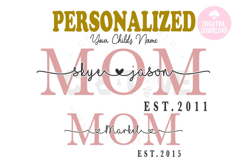 Download Personalized Custom SVG Custom Made svg Mothers Day SVG | Etsy