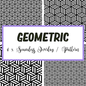 Geometric Seamless Pattern SVG | Geometric Seamless Overlay | 4 x Geometric Pattern svg | Instant Download