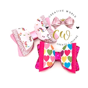 Trendy Hair Bow Digital Template | Hair Bow Template | Hair Bow SVG | PDF | DXF | Instant Download | CWC037