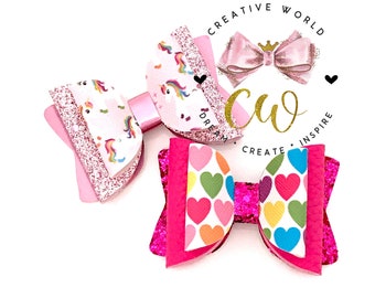 Trendy Hair Bow Digital Template | Hair Bow Template | Hair Bow SVG | PDF | DXF | Instant Download | CWC037