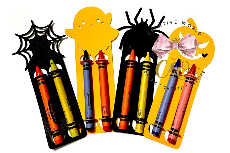 Halloween Crayon Holder Template Svg Halloween Small Gift Etsy