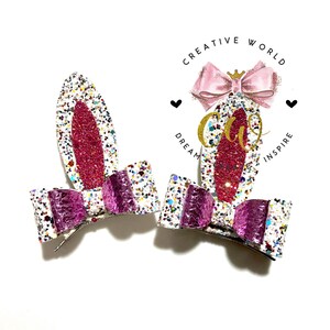 Bunny Ear Hair Bow Digital Template | Hair Bow Template | Hair Bow SVG | PDF | DXF | CWC034