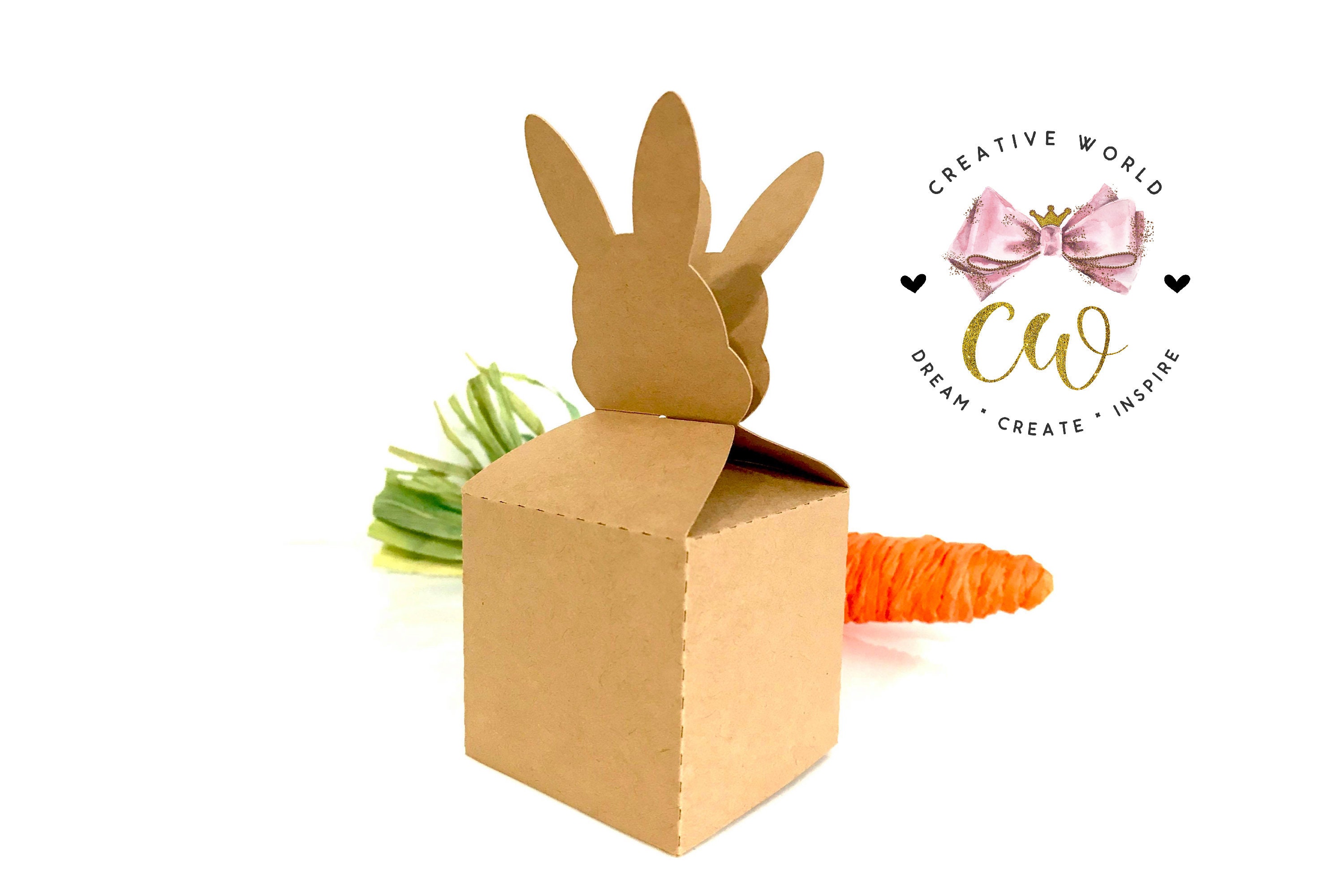 Easter Bunny Candy Box Template Easter Bunny Favor Box svg | Etsy
