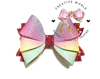 Popular  3 Layer Hair Bow Digital Template | Hair Bow Template | Hair Bow SVG | PDF | DXF | CWC089