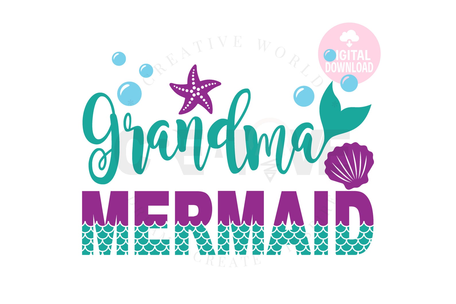 Free Free 153 Mermaid Family Birthday Svg SVG PNG EPS DXF File