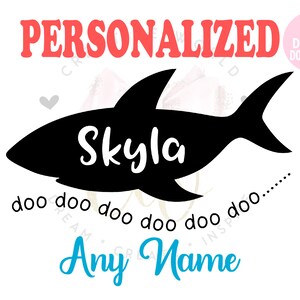 Personalized | Custom Made svg | Shark SVG | Shark | Custom Name | Sihouette Cameo Cricut File