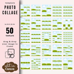 50 Canva Templates for 16 x 20 Photo Collage | Customizable Designs for Memories & Photos | 16 x 20 inch Photo Collage | TP006