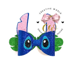 Alien Hair Bow Digital Template | Hair Bow Template | Hair Bow SVG | PDF | DXF | CWC106