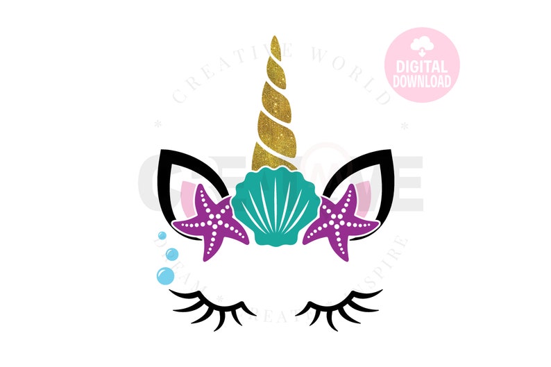 Free Free 174 Mermaid Unicorn Svg Free SVG PNG EPS DXF File