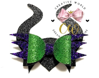 Evil Hair Bow Digital Template | Queen of Evil Hair Bow Template | Hair Bow SVG | PDF | DXF | Instant Download | CWC110