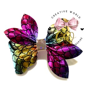 New Classic Scallop Pinch Hair Bow Digital Template | Hair Bow Template | Hair Bow SVG | PDF | DXF | Instant Download | CWC097