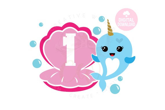 Download My 1st Birthday My 1st Birthday svg Narwhal Birthday | Etsy